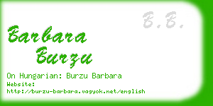 barbara burzu business card